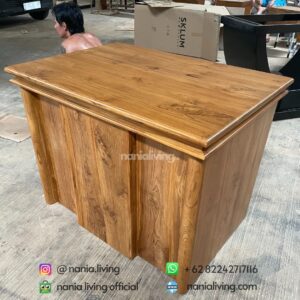 side Minimalist Work Desk With Separate Drawers