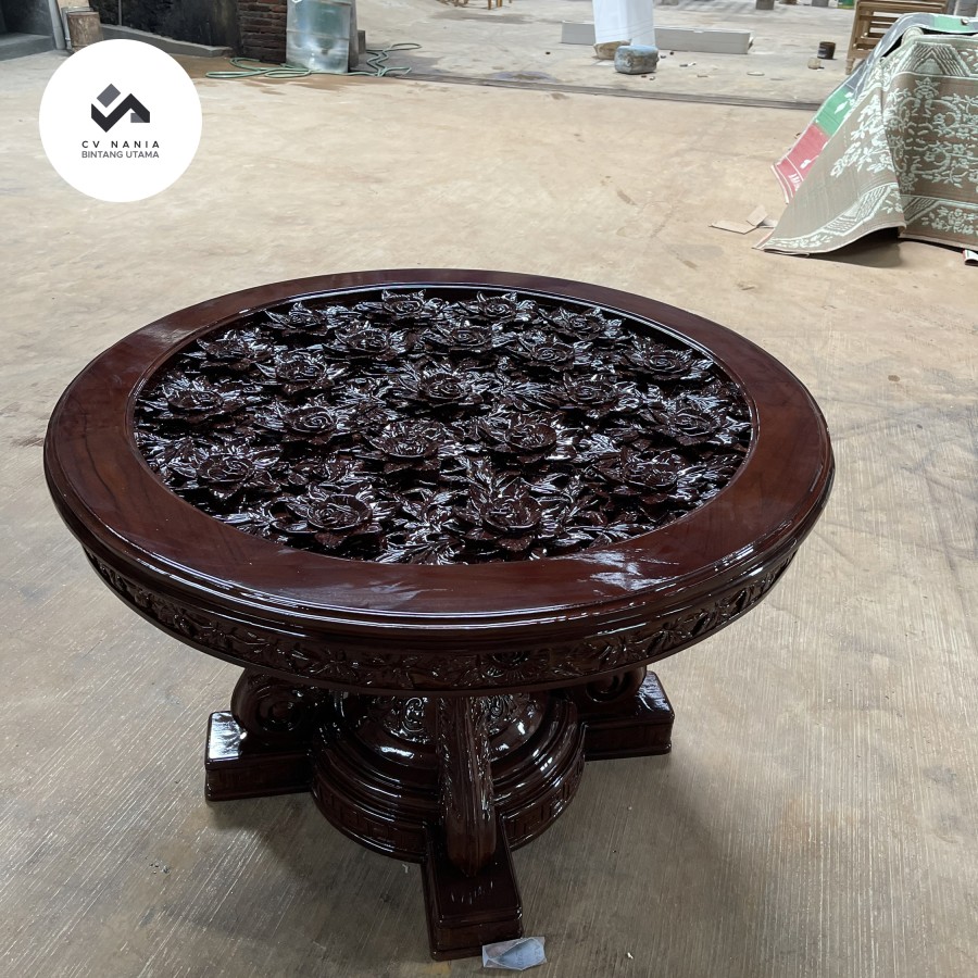 Teak Carving Guest Table