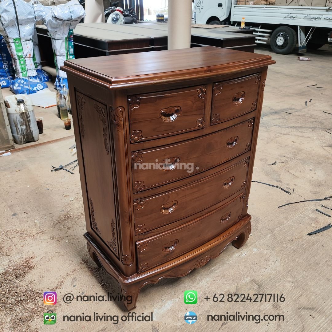 side Teak Wood Cabinet Sideboard nania living