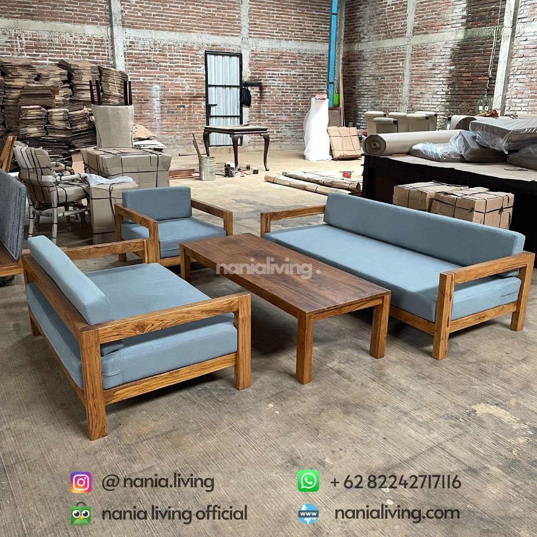Minimalist Teak Outdoor Guest Chair Set 6 cv nania bintang utama