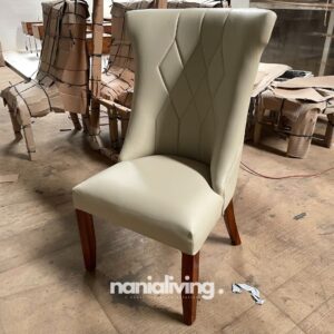 Oscar Leather Minimalist Dining Chair