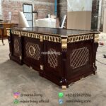 Jepara carved teak wood office desk