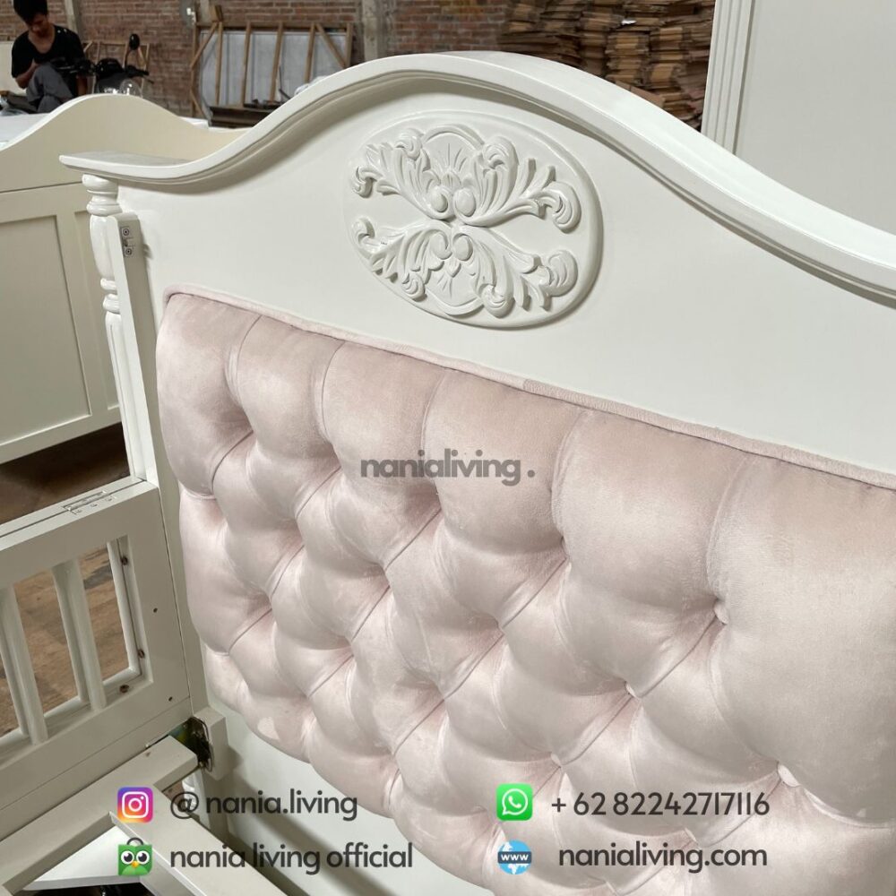 detail Minimalist Baby Box Crib White Duco