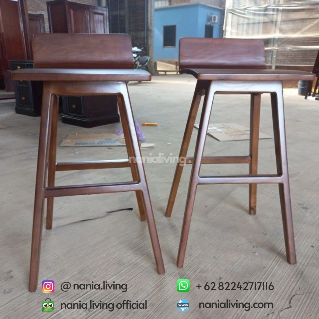Modern Teak Bar Stools