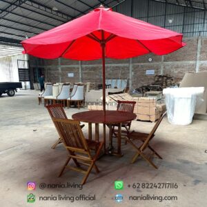 Outdoor Umbrella Table With Garden Chairs