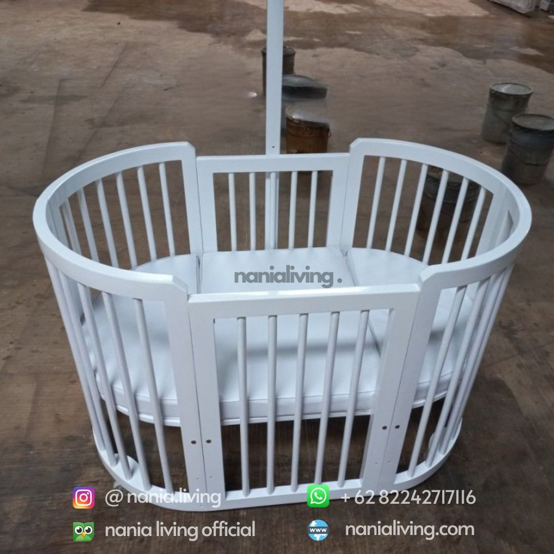 Convertible Baby Bed White 3 Convertible Baby Bed White