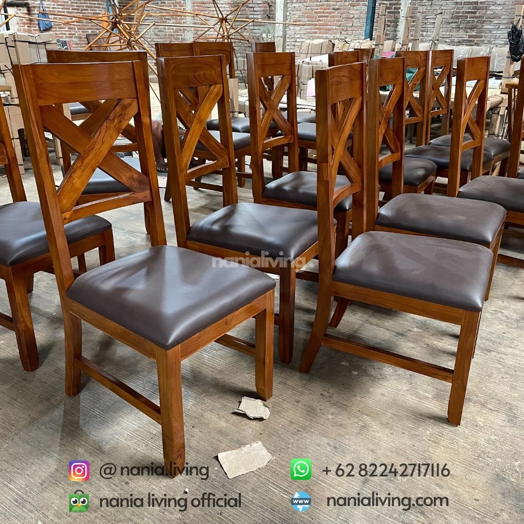 Cross Back Dining Chair 3 cv nania bintang utama