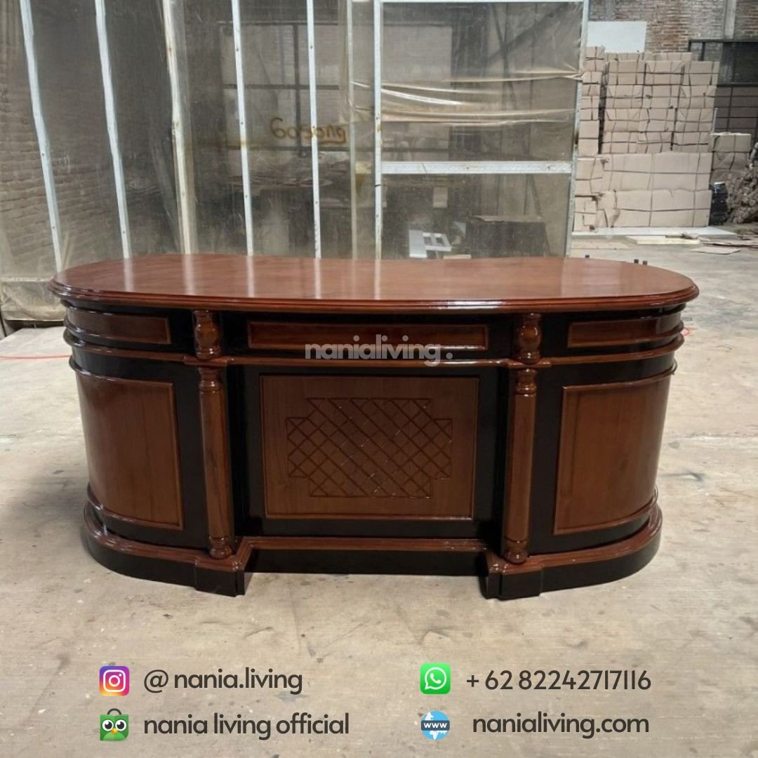 Latest Teak Director's Desk 5 cv nania bintang utama