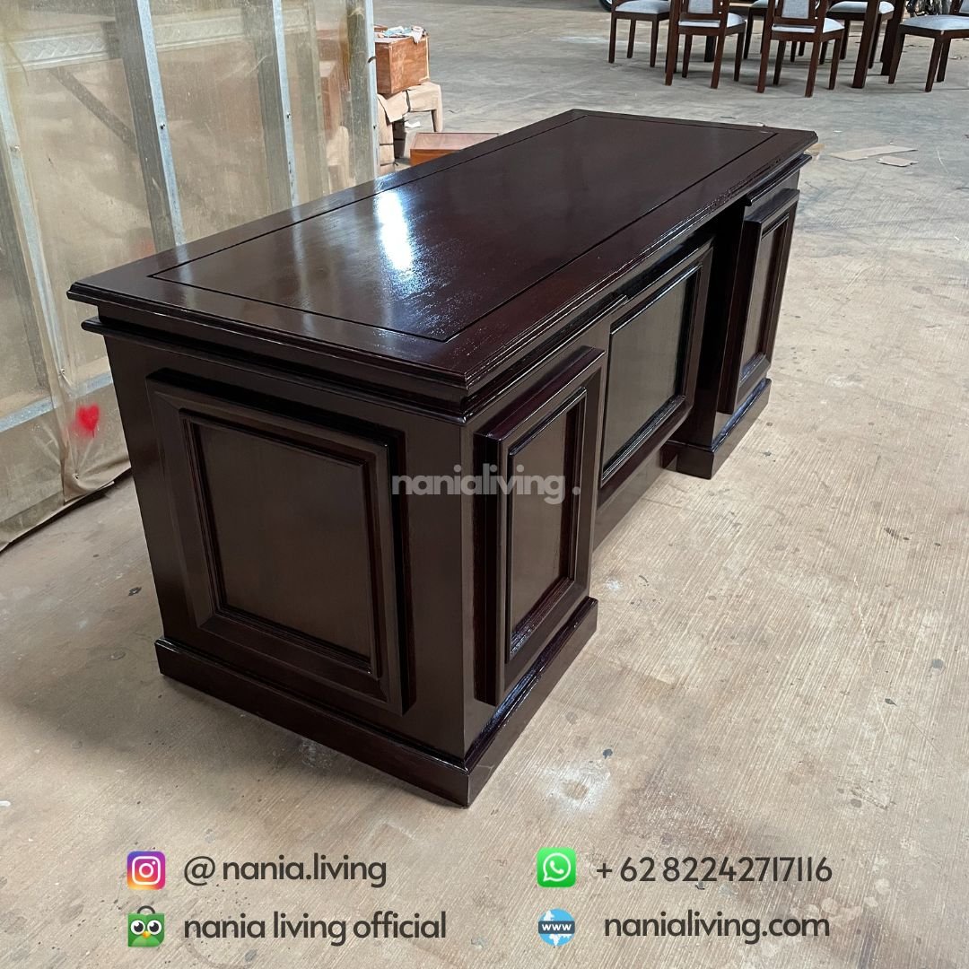 Medium Teak Leader Desk 3 Medium Teak Leader Desk