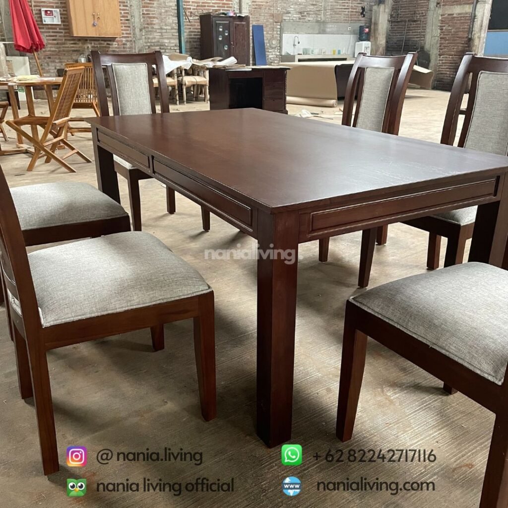 View of Minimalist Dining Chair Table - Nania Living