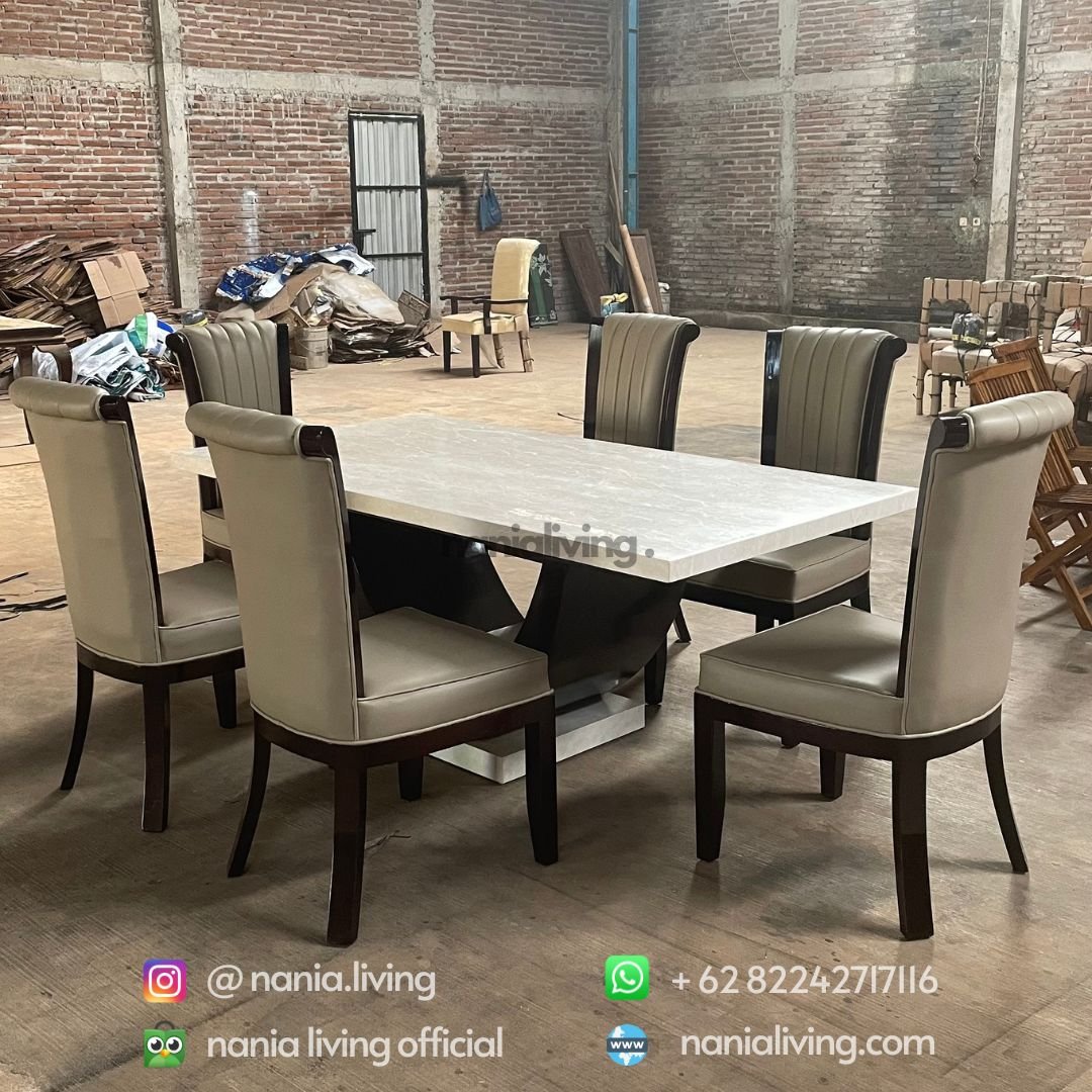 Minimalistic Marble Dining Table 2 side Minimalistic Marble Dining Table