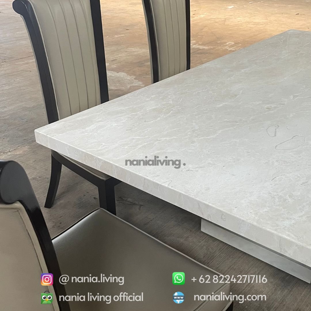 Minimalistic Marble Dining Table 4 tabel Minimalistic Marble Dining Table