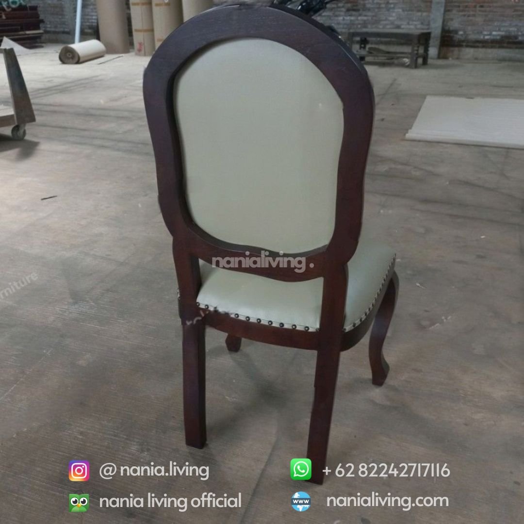 back Oval Teak Dining Chairs