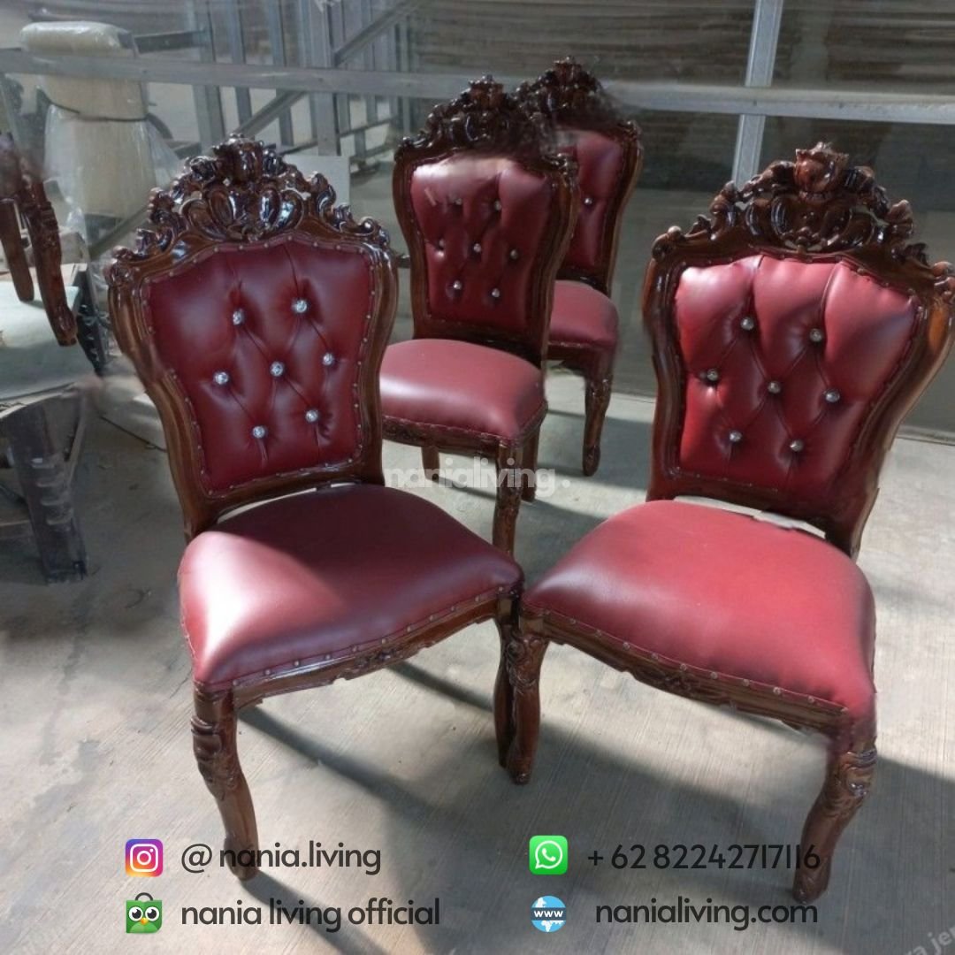 Red Teak Dining Chairs 3 cv nania bintang utama