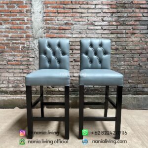 front Teak Bar Dining Chairs