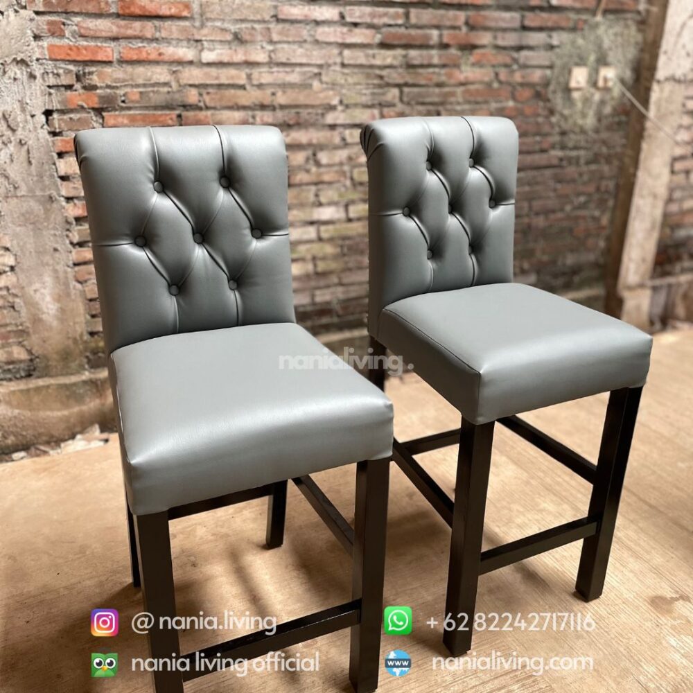 Teak Bar Dining Chairs side