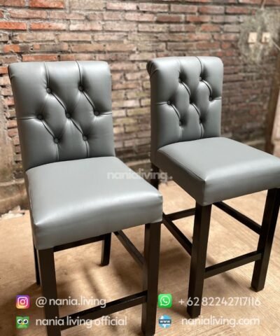 Teak Bar Dining Chairs side