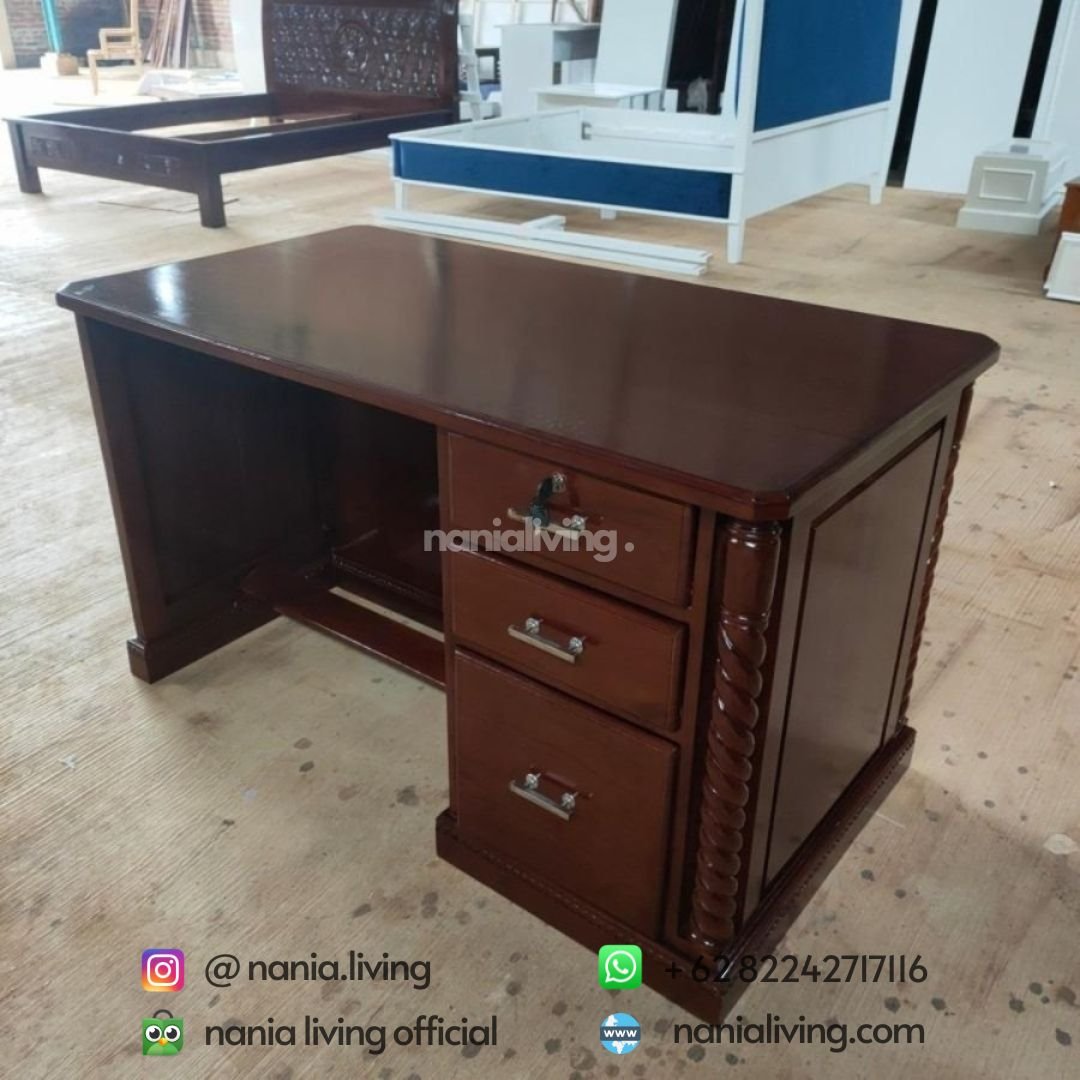 Teak Employee Work Desk 9
