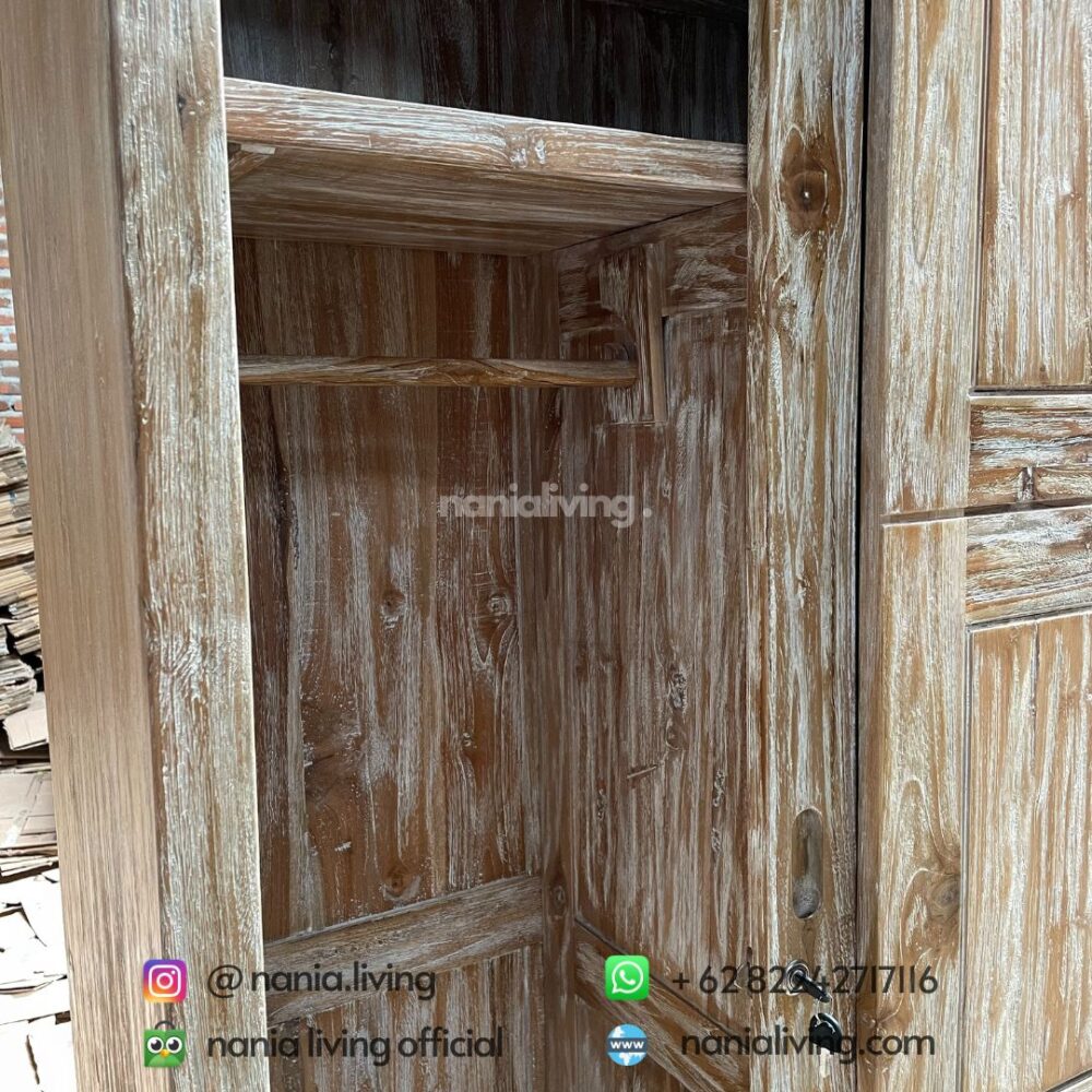 Teak Rustic Wardrobe Minimalist detail