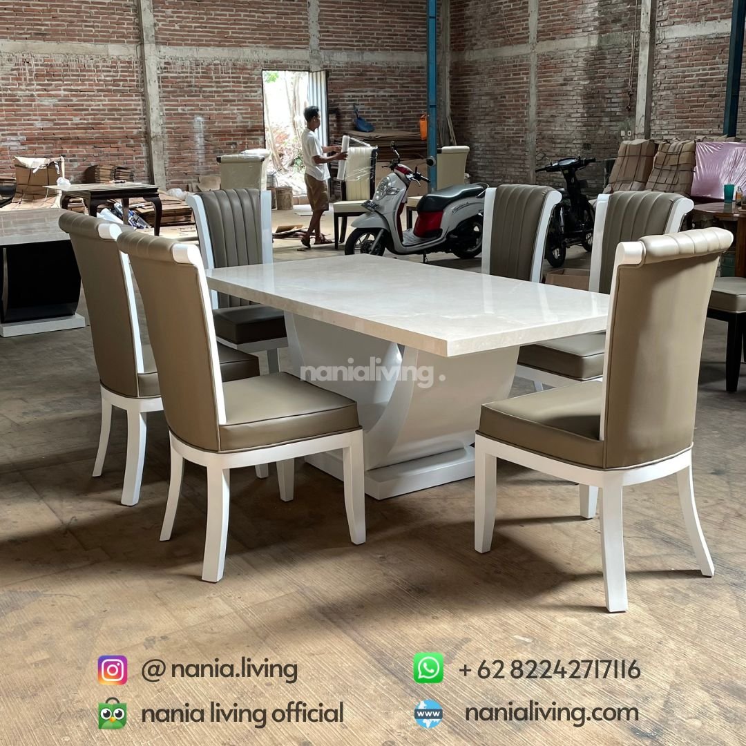 White Marble Dining Table 2 White Marble Dining Table