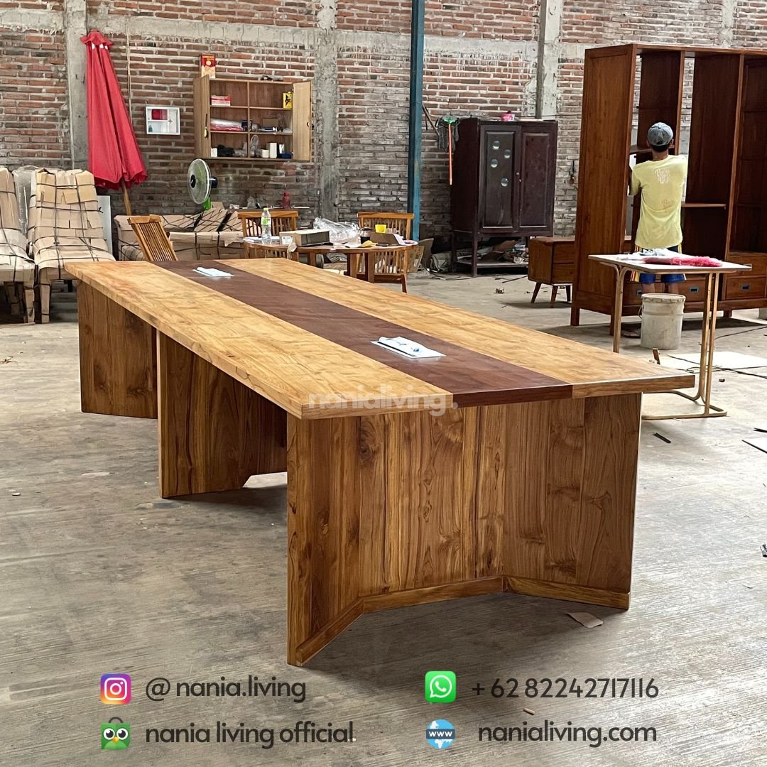 Large Meeting Table Teak 4 cv nania bintang utama