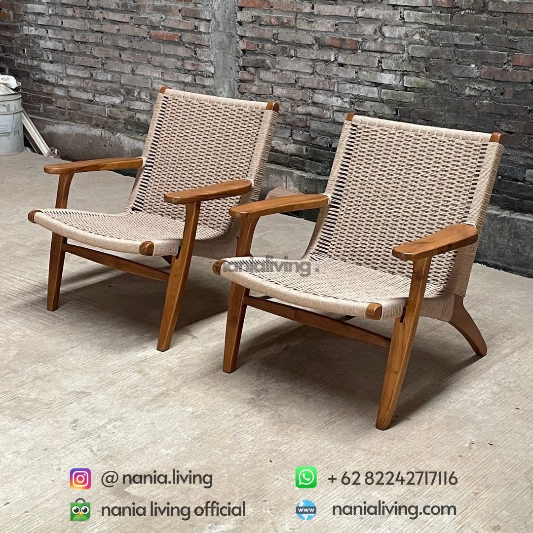 side Lounge Chair Rope Cushion