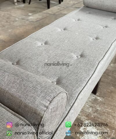 cushion Minimalist Teak Sofa Bench