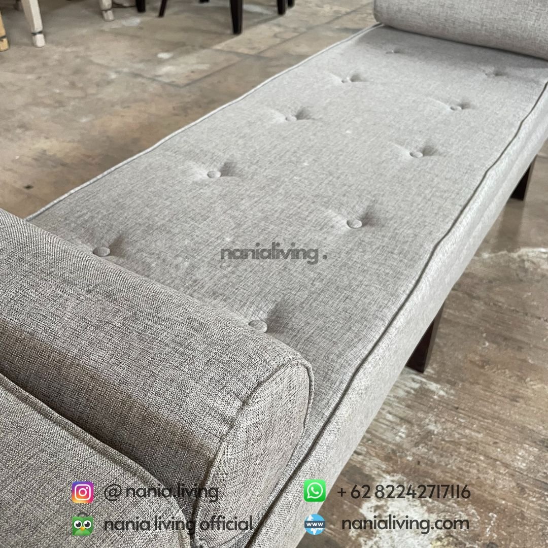 cushion Minimalist Teak Sofa Bench