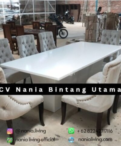 Solid Dining Table White