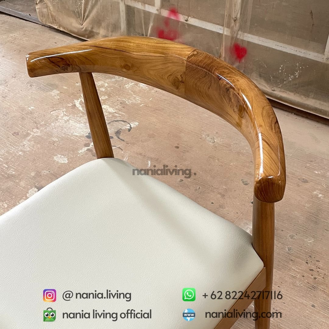 backrest Teak Cafe Dining Chairs