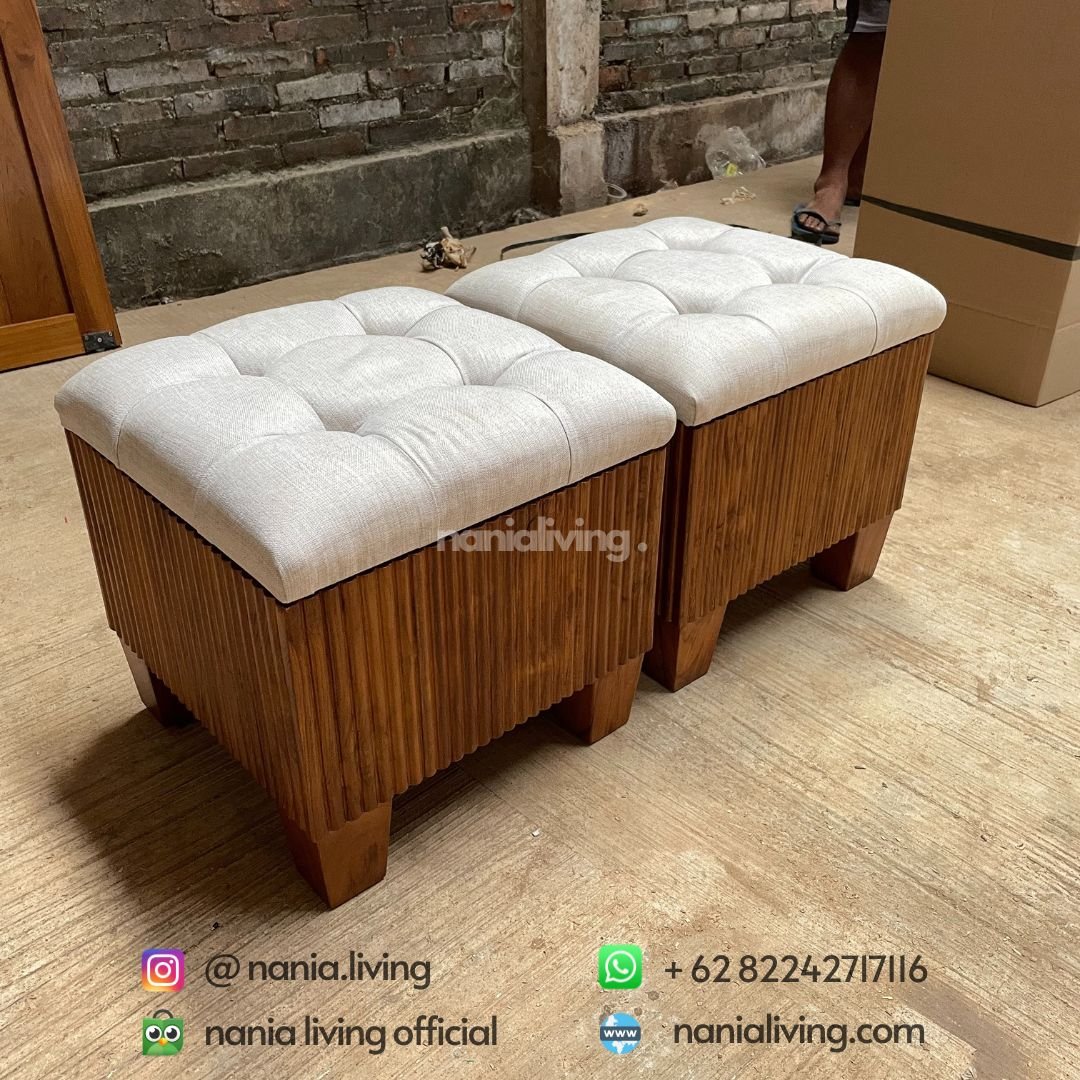 Teak Storage Vanity Seating 3 cv nania bintang utama