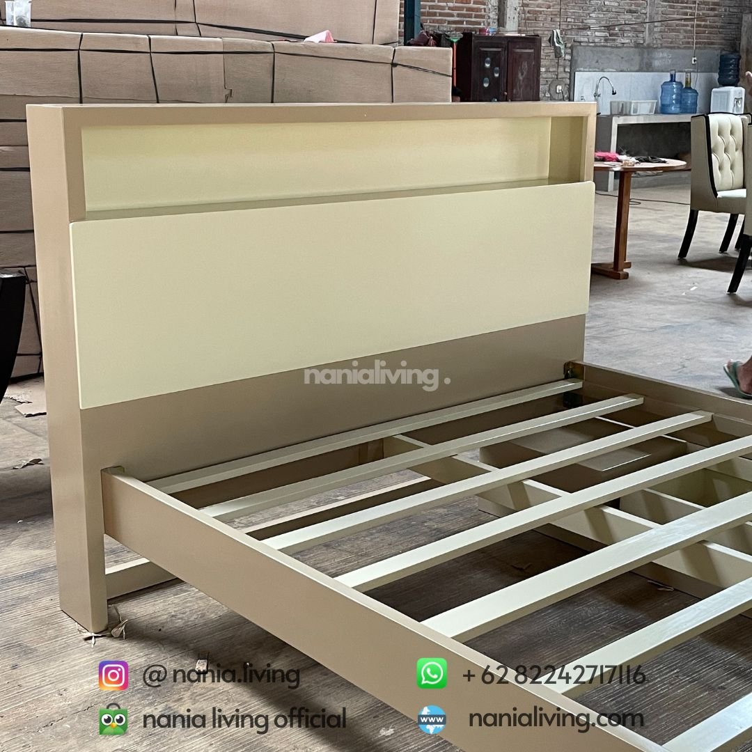 side Duco Cream Bed Frame