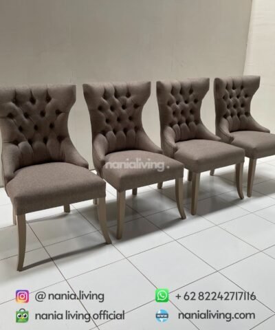 side Elegant Grey Dining Chairs