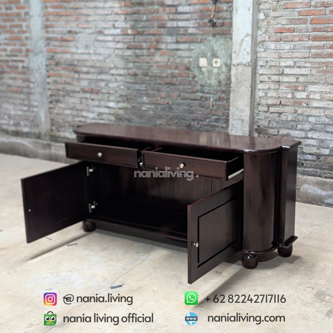 drawer Minimalist Elegant Teak Sideboard