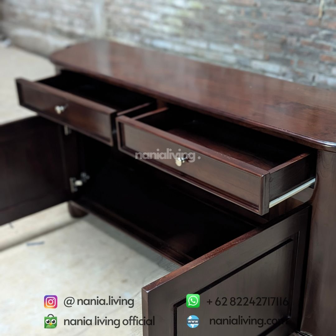 detail Minimalist Elegant Teak Sideboard