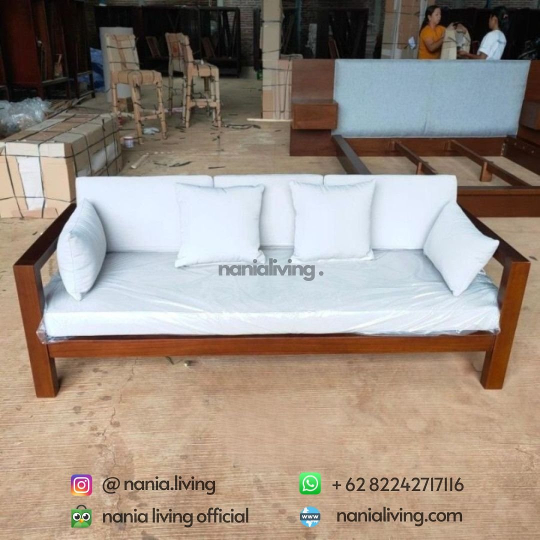 Teak Sofa Brown Minimalist 2 Teak Sofa Brown Minimalist