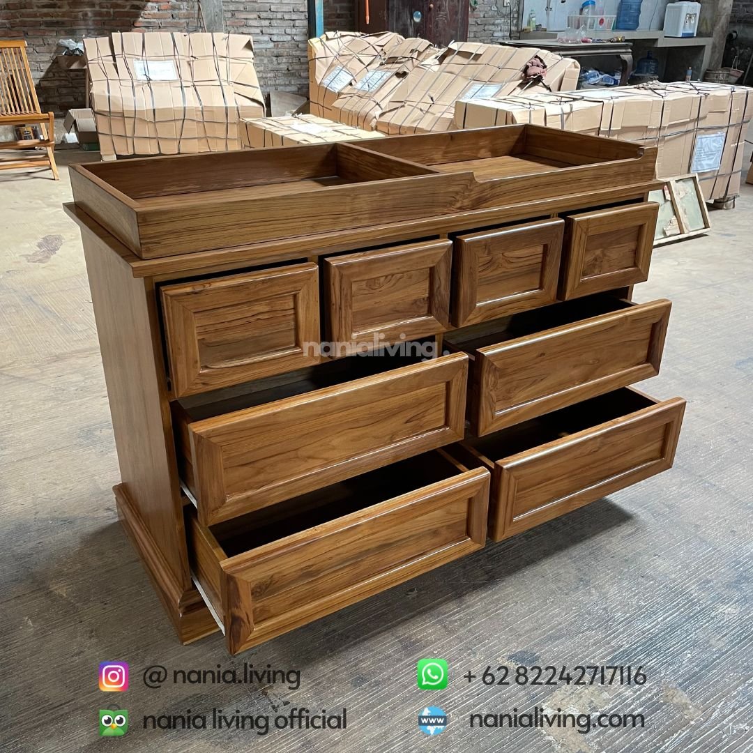 baby nappy changing cabinet 6 cv nania bintang utama