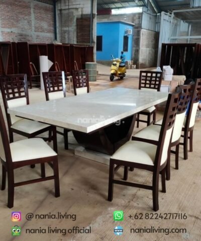 Marble Brick Dining Table
