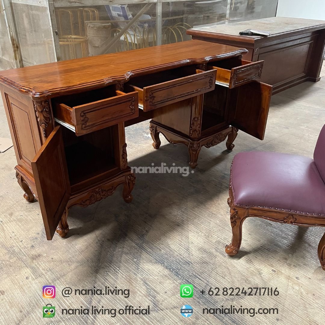 Carved Dressing Table Set 4 table Carved Dressing Table Set