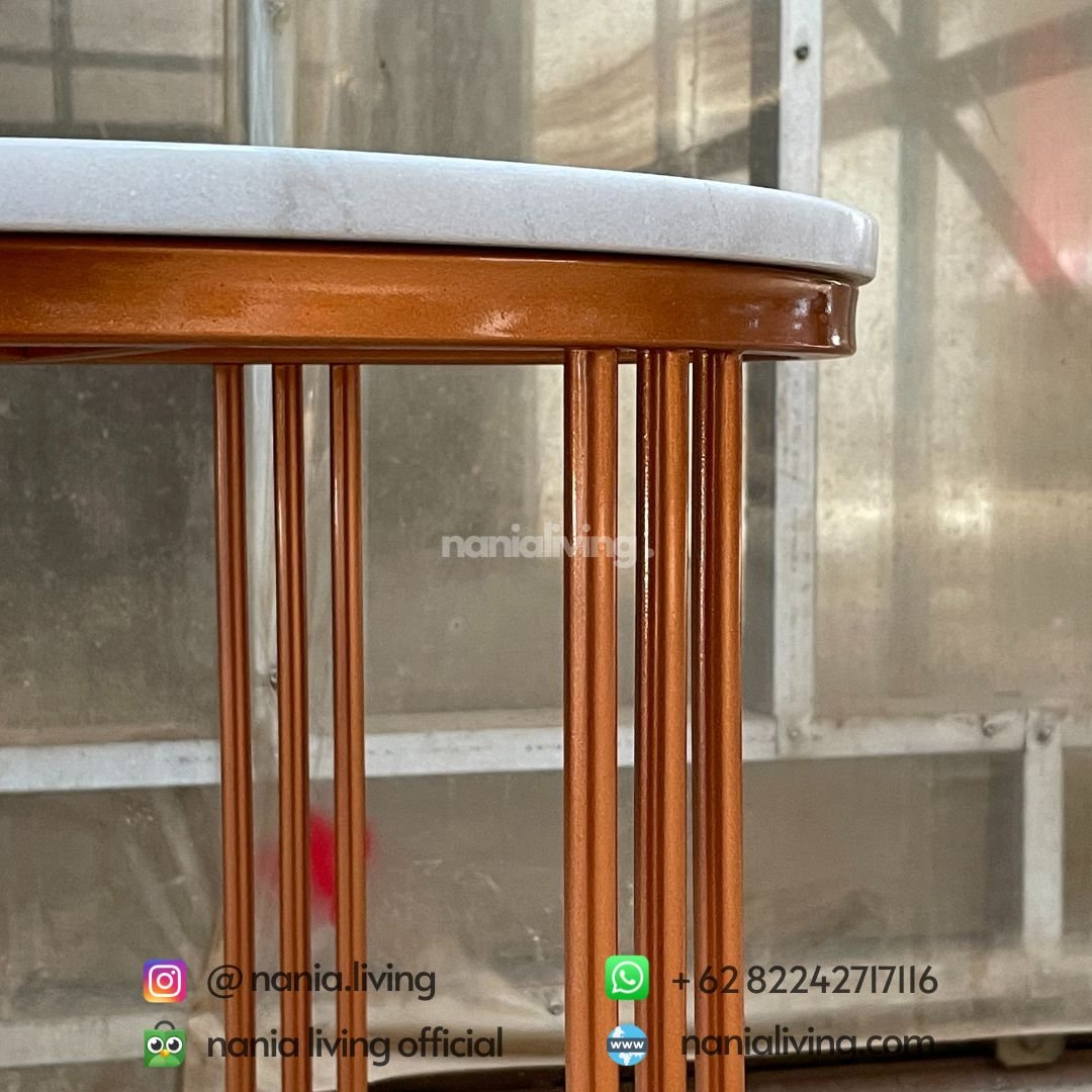 Iron Marble Guest Table