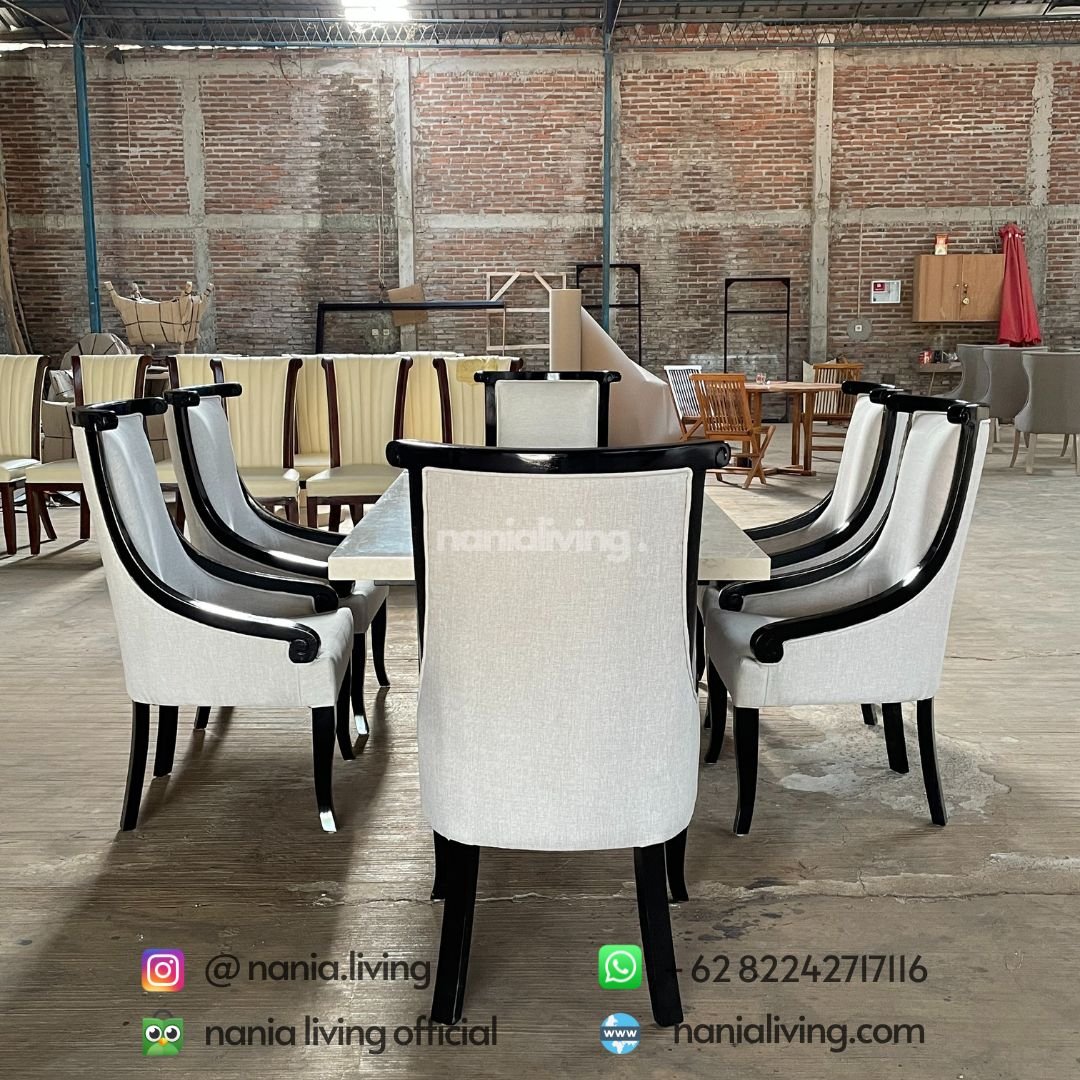 Marble Dining Table Set 7 nanialiving