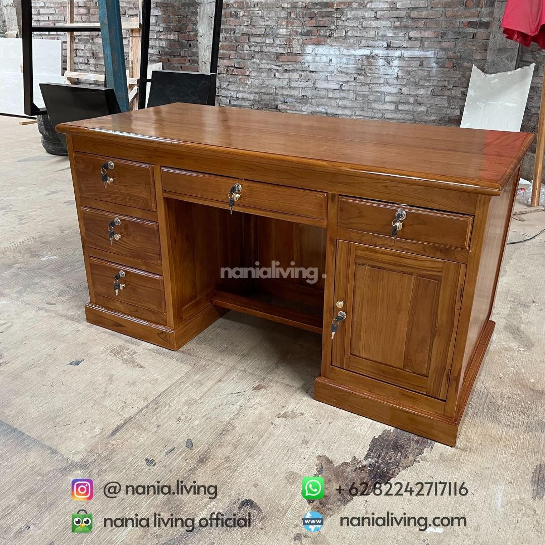 Natural Teak Work Table 2 Natural Teak Work Table