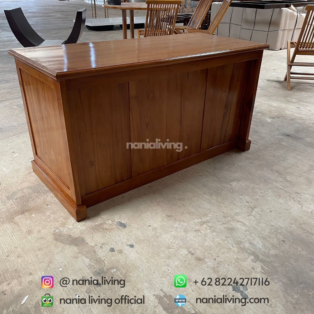Natural Teak Work Table 5 back Natural Teak Work Table