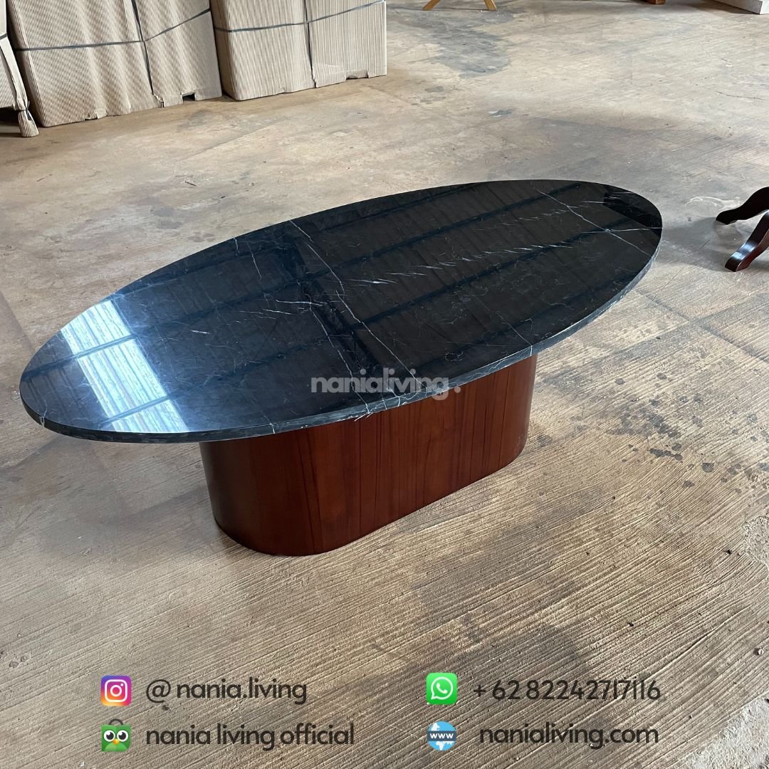 Oval Marble Living Table 3 side Oval Marble Living Table