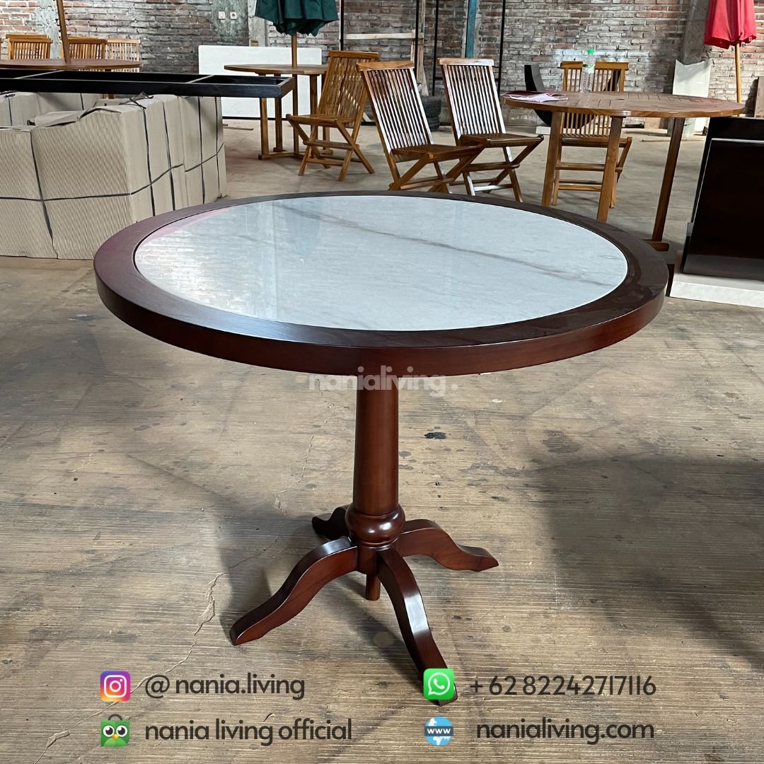 Round Marble Living Table 2 cv nania bintang utama