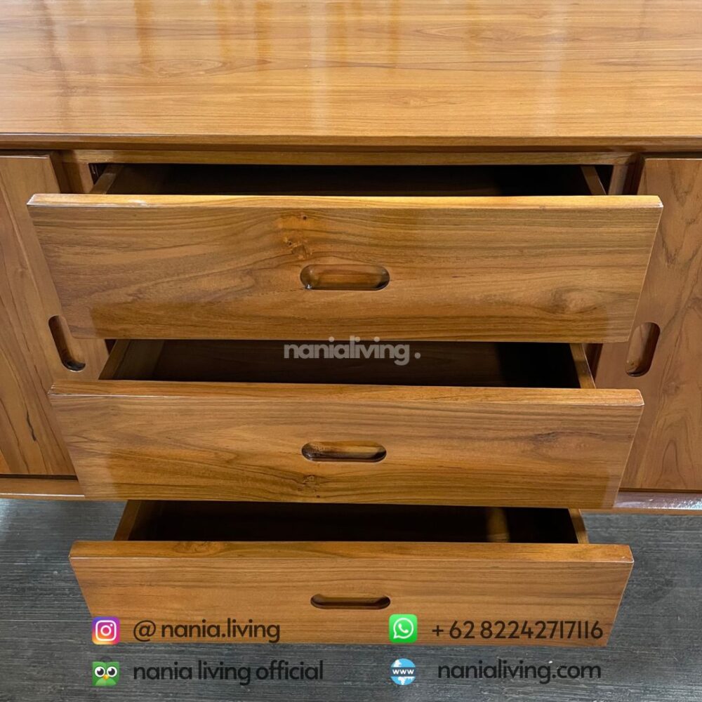 drawer Teak Retro Tv Cabinet