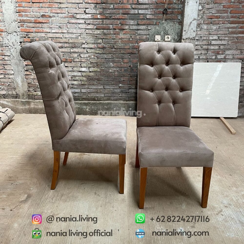 side Minimalist Grey Dining Chairs