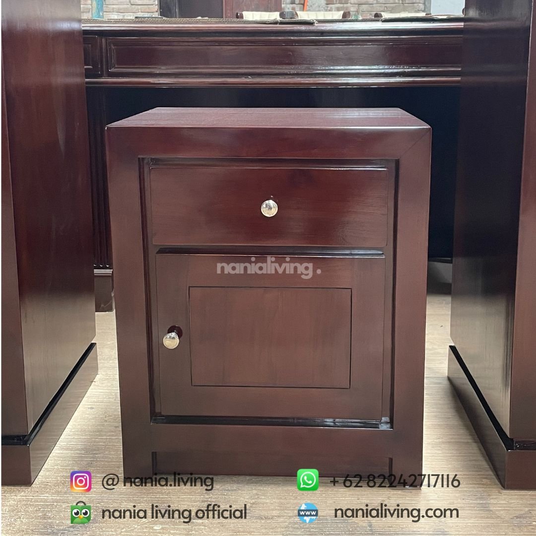 Minimalist Teak Storage Nightstand 2 Minimalist Teak Storage Nightstand