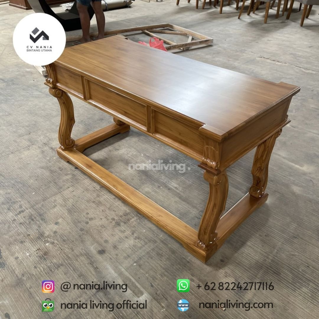 Natural Teak Consul Desk 4 cv nania bintang utama