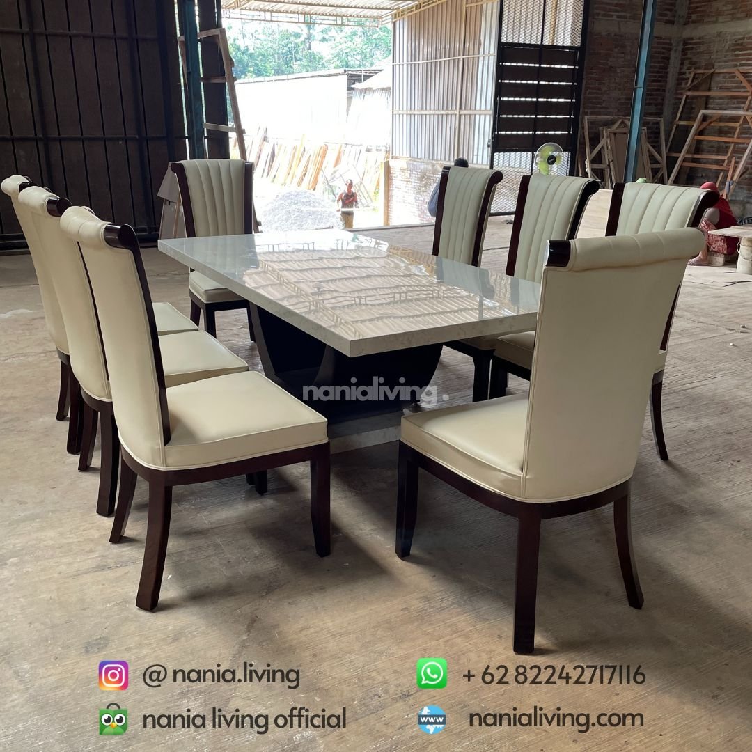 Original Marble Dining Table 4 cv nania bintang utama